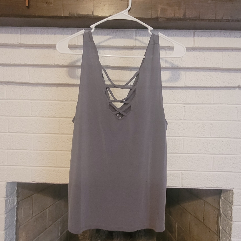 Gray Sleeveless Top